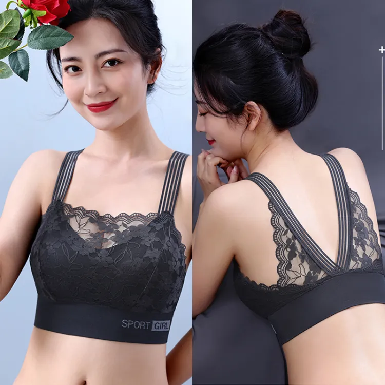 High quality bra gathered bra lace bra wrapped chest plus size