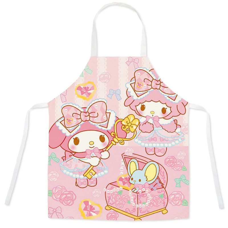 Big Eared Cartoon Dog Water Blocking Anti-Stain Apron Female Kitchen Cooking Home Kitchen God Sleeveless Working Woman Bib Overalls