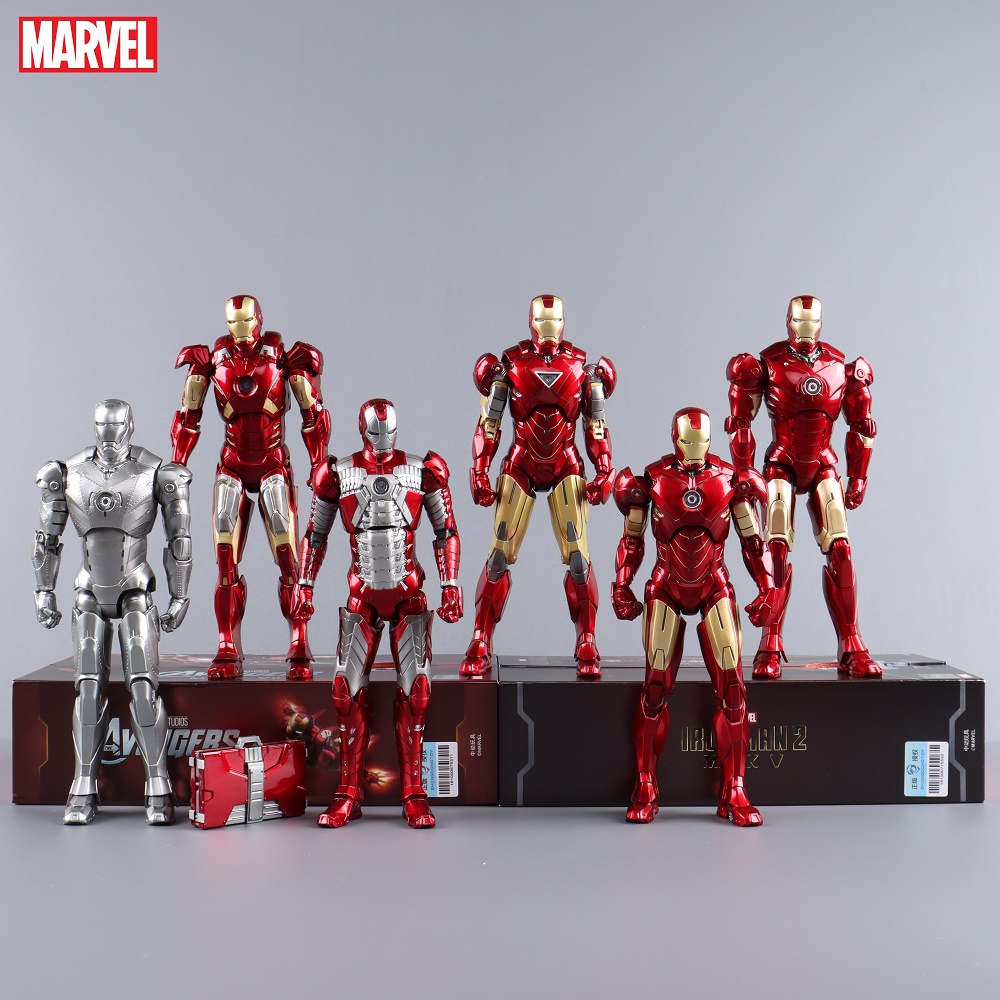 ZD Toys Iron Man Series Joint Movable MK1 MK2 MK3 MK4 MK5 MK6 MK7 MK42 MK43 MK50 Movie Action Figure 7 Inches Mark Dolls. 