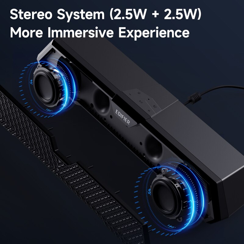 Edifier MG250 USB-A Wired Speaker for PC Computer Laptop Bluetooth 5.3 Mini Soundbar Stereo Surround Soundbox Music Player. 