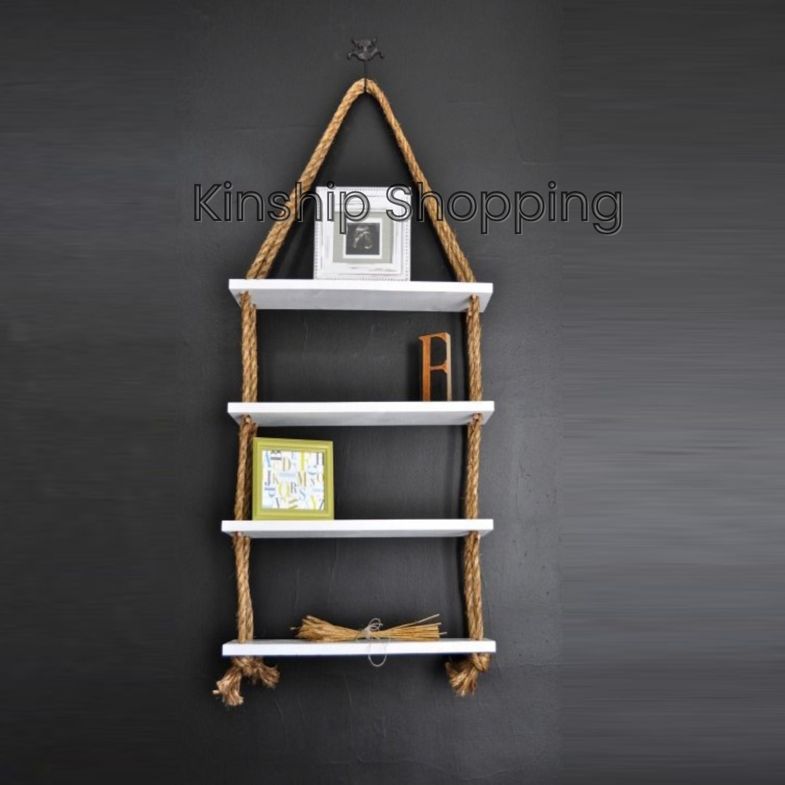 1 Pcs Balcony Hanging shelf, 4 Layer Toys & Showpieces Hanging Shelf House Decorative Rack , Handicraft Wall Shelf .. 