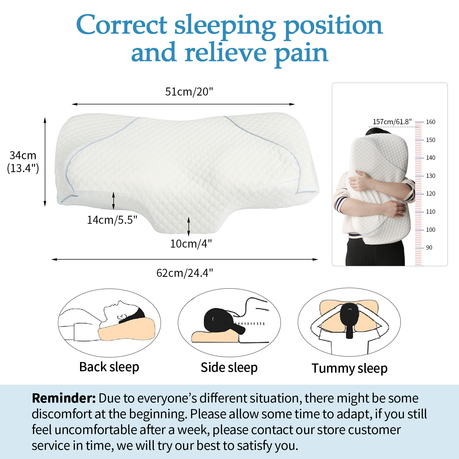 Softly Memory Pillow High-quality slow rebound material Help sleep. 