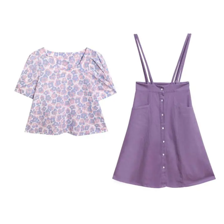 Overall shop skirt purple