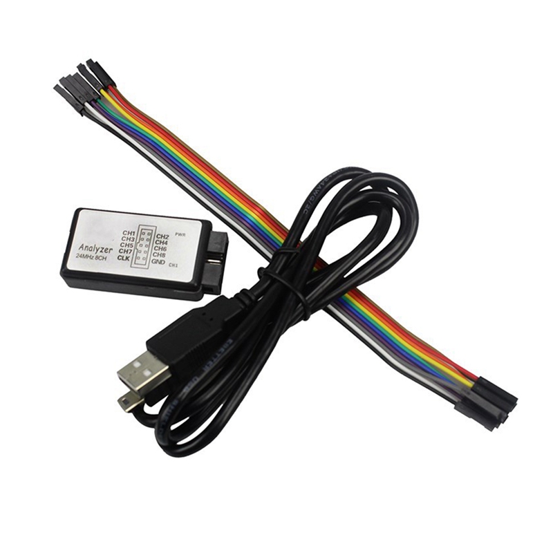 USB Logic Analyzer Single Chip Microcomputer Suitable for ARM FPGA Debugging Tool 24M Sampling 8 Channels. 