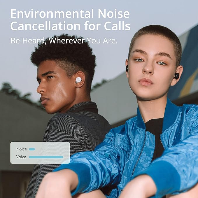 DIZO GoPods D(by realme Techlife) True Wireless in Earbuds with Enviornment Noise Cancellation - Black. 
