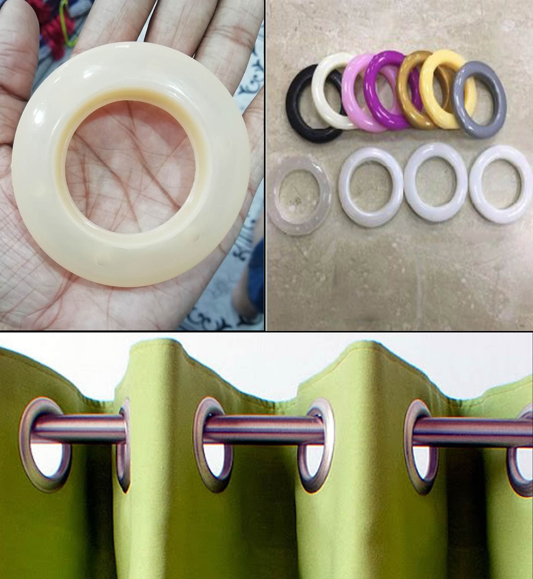 Plastic Porda Ring/Eyelet 100 Pcs (1 Packet) - Porda. 