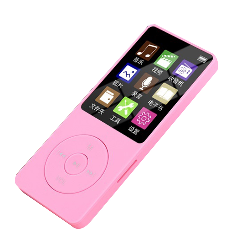 MP4 MP3 Bluetooth Player 160X120Px Mini Walkman Student 1.8 Inches Screen 64G Plug Card Sports Music Player, Easy to Use B