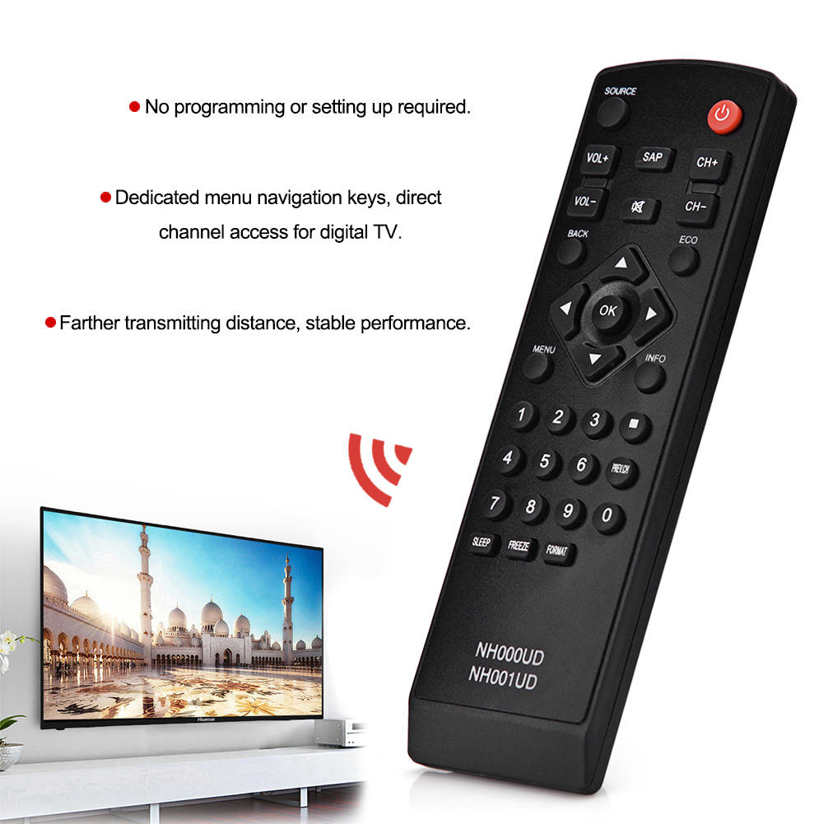 Replacement TV Remote Control 48G Universal Smart Controller NH000UD for Emerson with 10M Distance. 