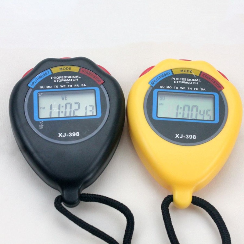 Digital Sport Stopwatch Timers Handheld Professional Waterproof Chronograph Stopwatch LCD Timer Counter with Strap Kitchen Timer. 