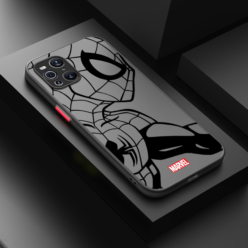 Marvel Spiderman Venom For OPPO Find X5 X3 Neo F21S F21 K10 Pro Lite TPU Shockproof Frosted Translucent Phone Case. 