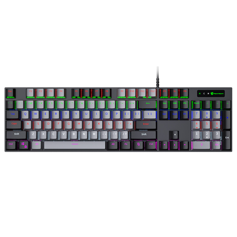 Panson PK200 backlit wired mechanical keyboard, color-blocked keycaps, gaming gaming, typing, desktop, computer keyboard. 