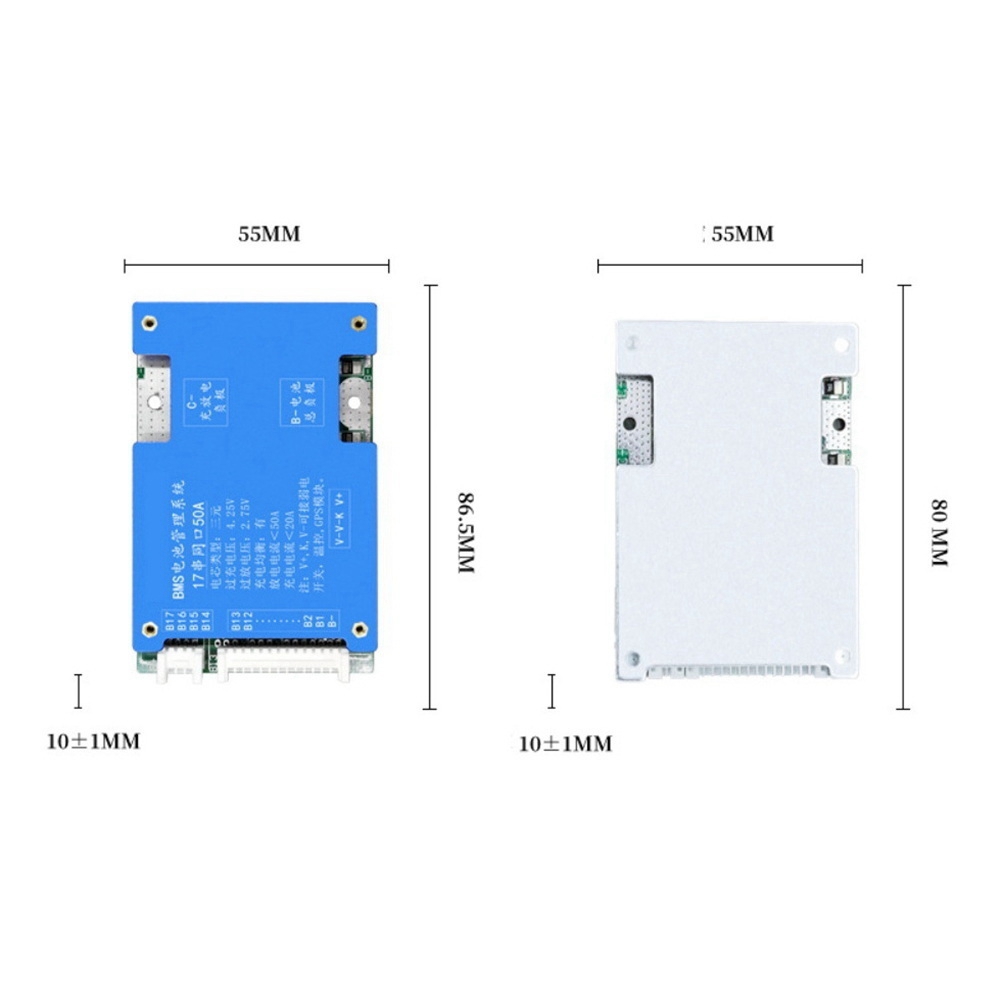 18650 Battery Bms 17S 30A 60V Li-Ion Battery Common Port Charging Pad. 