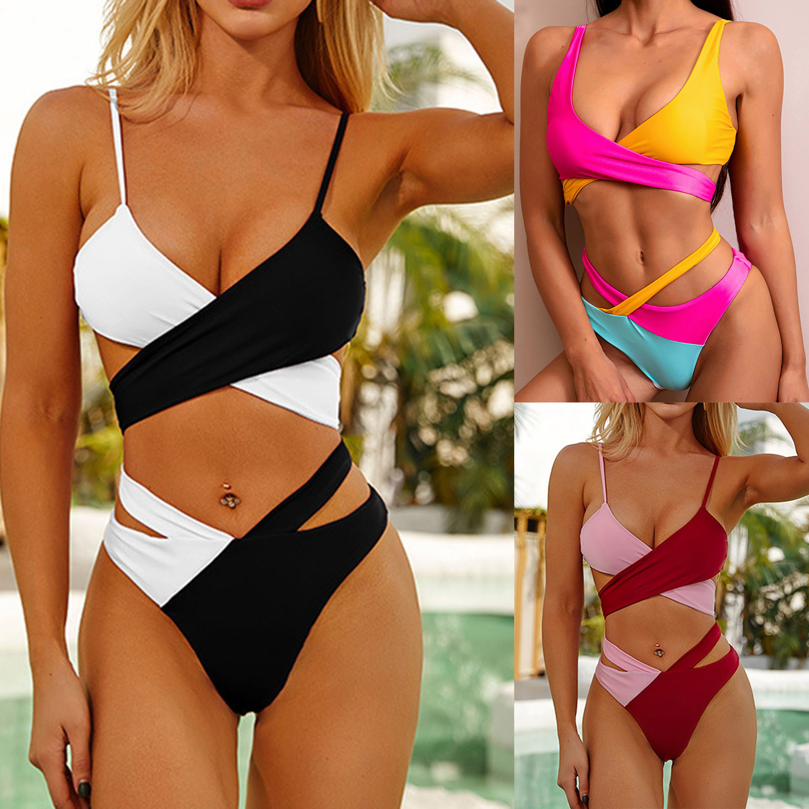 Swimwear Bra Suit Bathing Bikini Womens Padded Beachwear Set Push-up  Swimsuit Swimwears Bra Bathing Suit Tops for : : Clothing, Shoes 