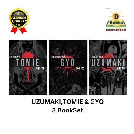 Uzumaki, Tomie & Gyo Manga Collection by Junji Ito (3 Book Set) Premium Quality. 