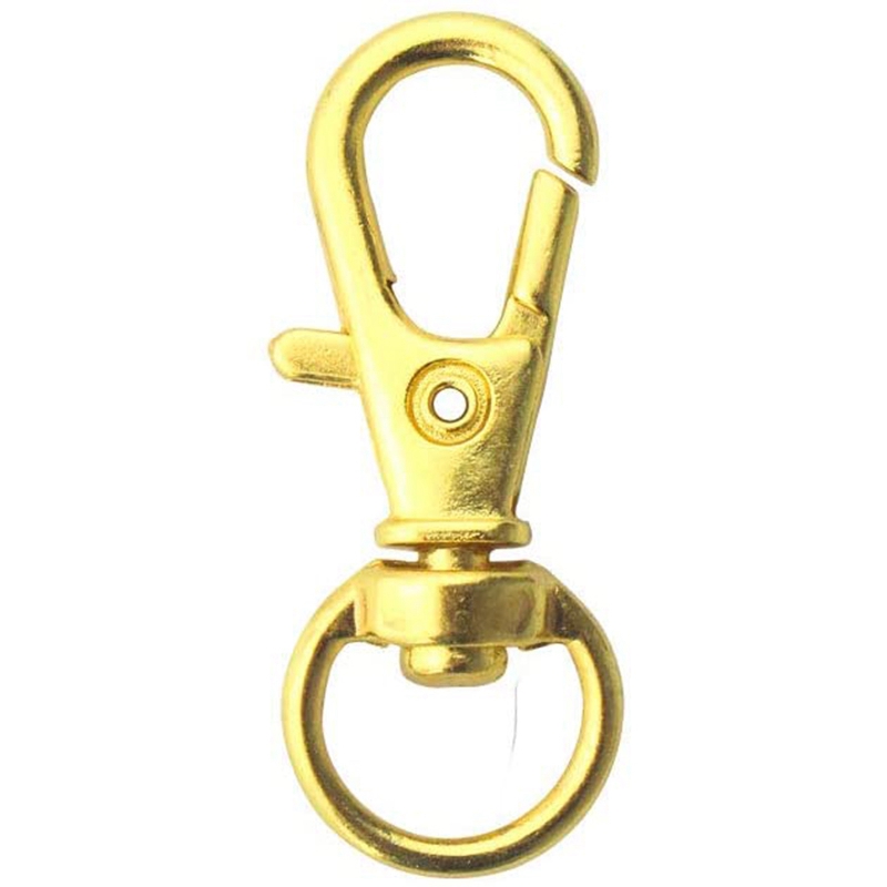 50 Pcs Swivel Clasps Lanyard Snap Hook,Metal Swivel Lanyard Snap Hook Lobster Claw Clasp Gold