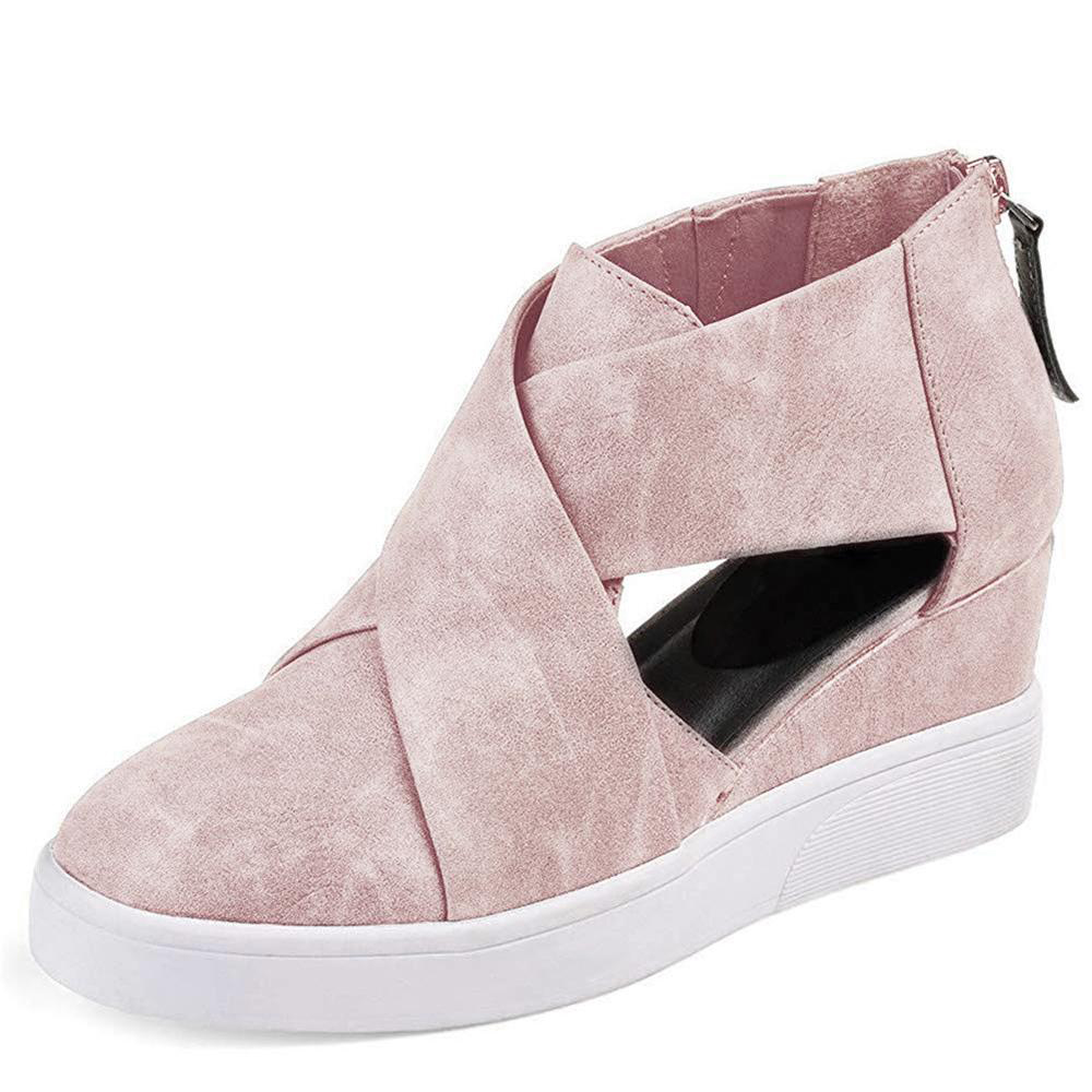 Cut out wedge on sale sneakers