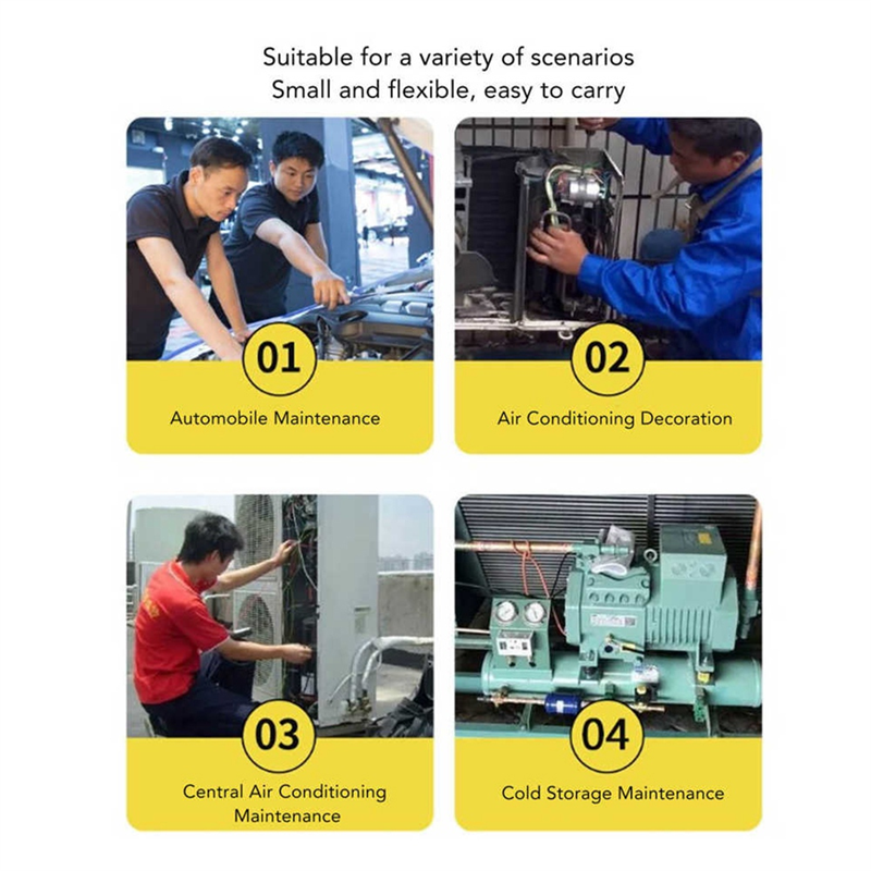 HS-M01 Refrigerant Diagnose Manifold Gauge G1/4 Condition Manometer Pressure Gauge Refrigeration Tools for R22/R1234Yf. 