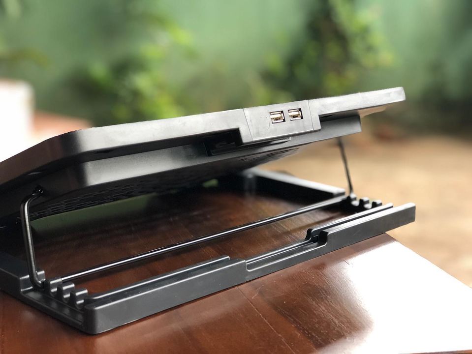 TCLP-99/N-99 Height Adjustable Foldable USB Plastic Double Fans Laptop Cooler Cooling Pad Stand Nice Tech. 