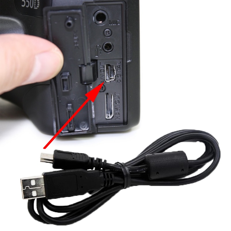 （NEW）USB cable for SLR camera data line For Canon 5D 7D 10D 20DD 450D 500D 550D 600D 650D 700D 1100D 1200D 1300D Camera