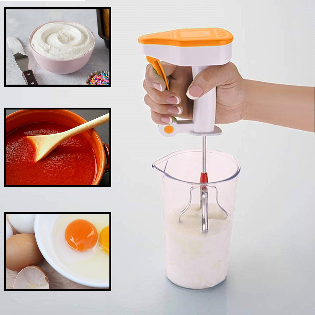 Butter milk outlet mixer