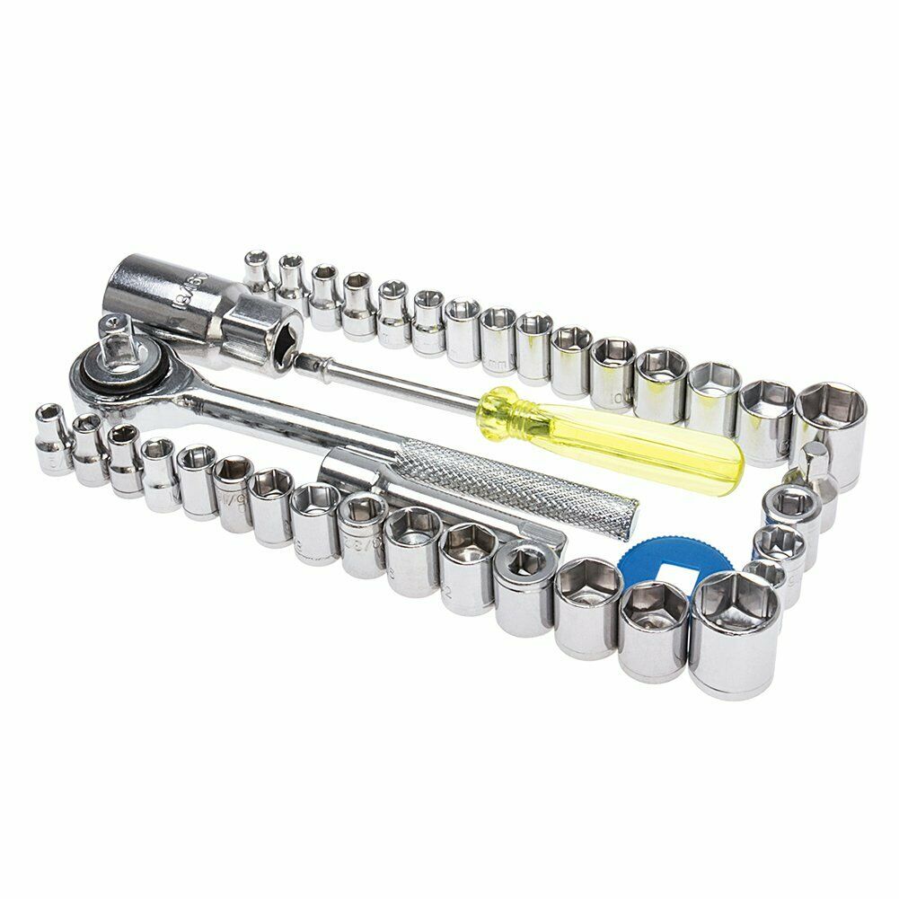 40 Piece Combination Socket Wrench Set tools box. 