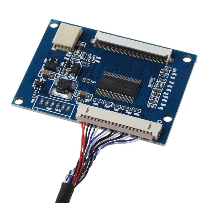 1Set Standard 20Pin 1-ch LVDS Input to 50Pin TTL Output Driver Board with Cable. 