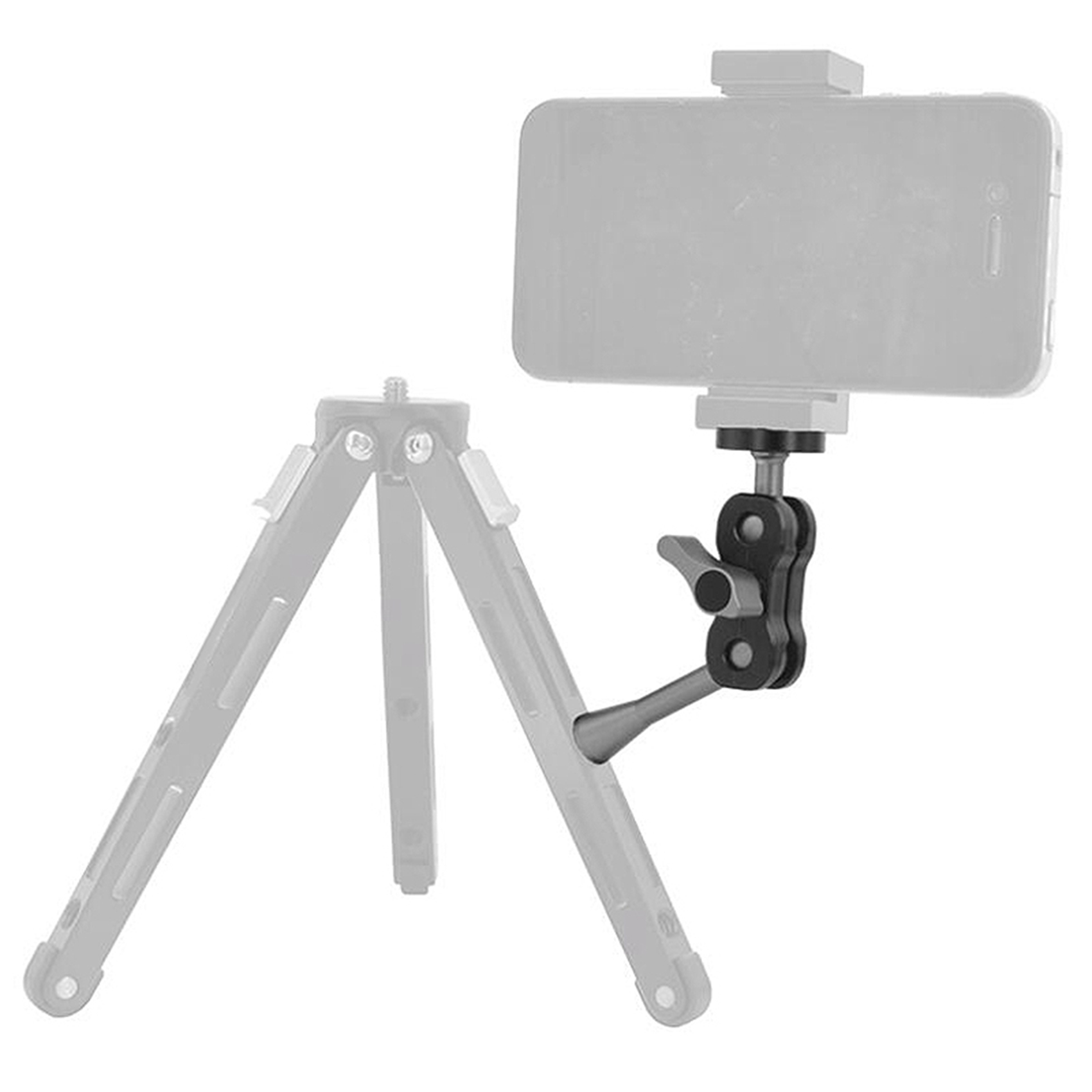 LKPCIGCXM 2X YJ-B13L Magic Hand Connecting Arm Tripod Mobile Phone Photography Fill Light Monitor Spherical Gimbal. 