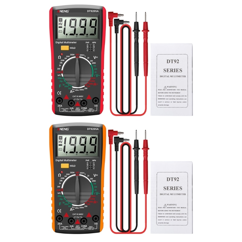 Digital Multimeter AC/DC hFE Transistor Capacity Diode Tester Electrical Tools Voltage Meter Smart Multimetro Tester. 