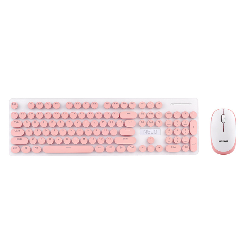 Xinmeng N520 wireless punk mechanical feel keyboard mouse set office business girls keyboard and mouse ebay. 