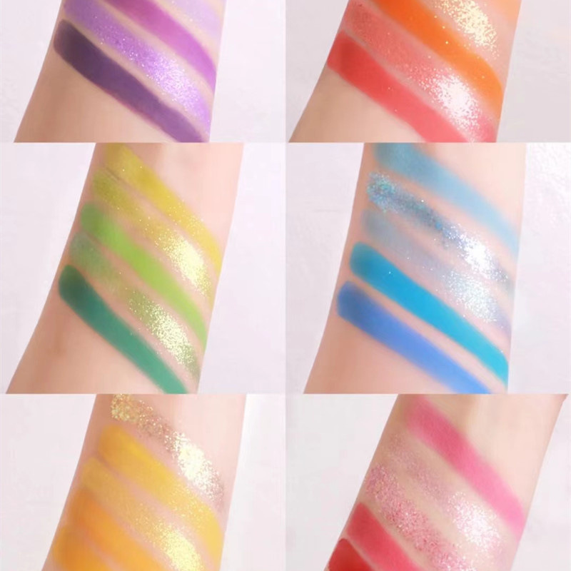 MGL30 Color Rainbow Hall Eyeshadow Student Stage Makeup Eyeshadow Palette Pearlescent Matte Sein Fine Glitter Cos Glitter. 