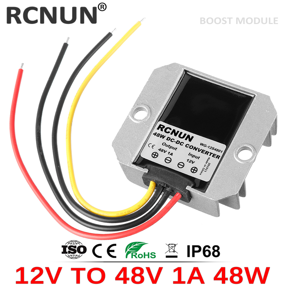 RCNUN 12V to 48V 1A 2A 3A 5A 8A 12.5A 20A Boost Step-up DC DC Converter 12 Volt to 48 Volt Voltage Regulator for Electric Cars Superman. 