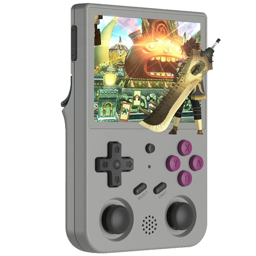 ANBERNIC RG353VS Retro Game Console, 64GB TF Card ,16GB Linux, 1GB LPDDR4, Moonlight Streaming - Grey. 