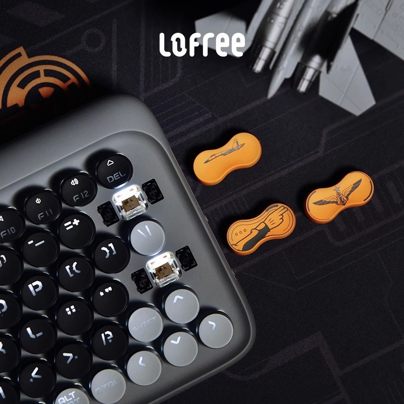 Lofree Lofe Shandong Ship Mechanical Keyboard Mouse Set Laptop Keyboard Wireless Bluetooth Brown Axis Complex. 