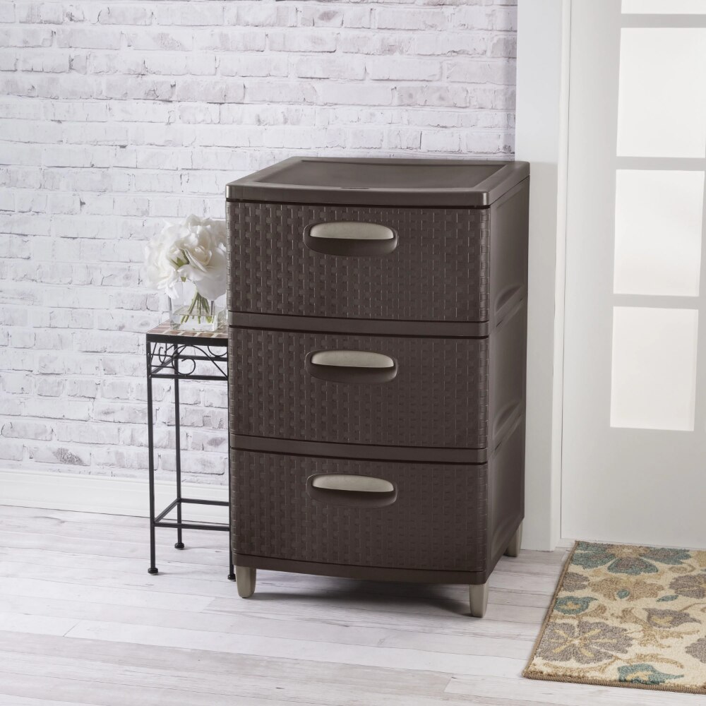 Sterilite 3 Weave Drawer Unit Espresso. 