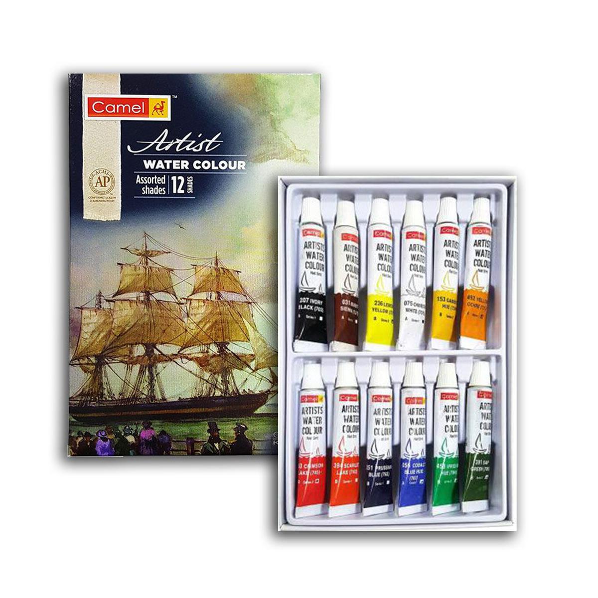Camel Artist Water Color Set - 12 Shades Multicolor 5ml tubes