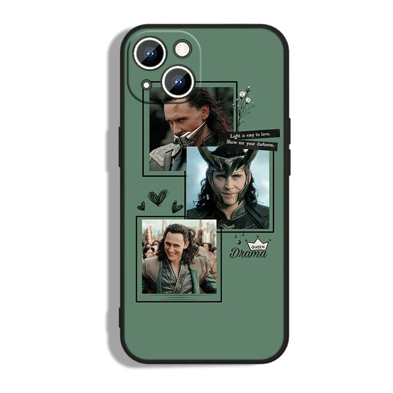Marvel Lovely Loki Phone Case For Apple iPhone 14 13 12 11 Pro Max mini XS XR X 8 7 6S 6 Plus Black Soft Funda Back Cover Coque. 