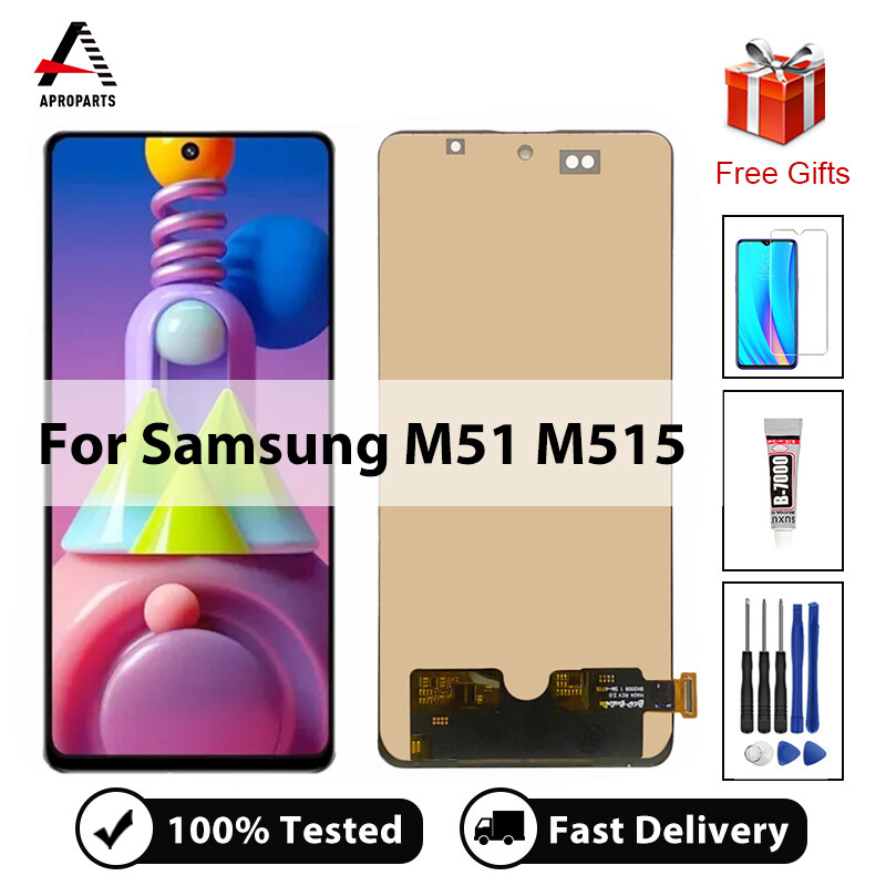 LCD For Samsung Galaxy M51 Display Touch Screen Digitizer Assembly High Quality Repair Parts For M515 M515F SM-M515F/DSN