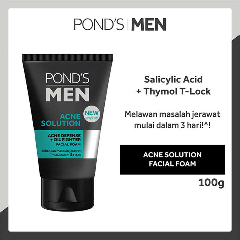 Pond's Men Acne Solution Facial Foam 100g || The MallBD