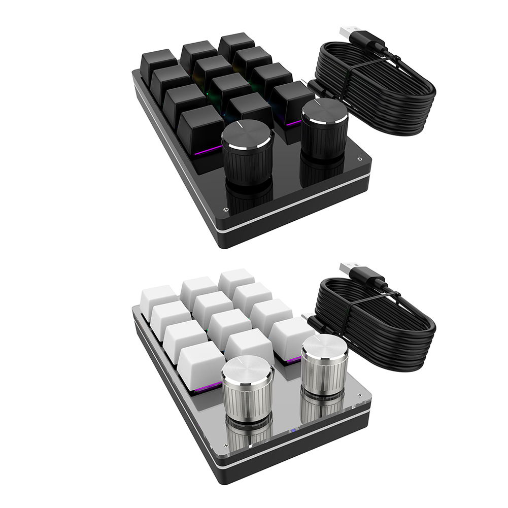 Macro Custom Gaming Keyboard Knob 3 / 4 / 6 / 9 /12 Keys Programmable Hotswap One-handed Mechanical Keypad for PS Drawing. 