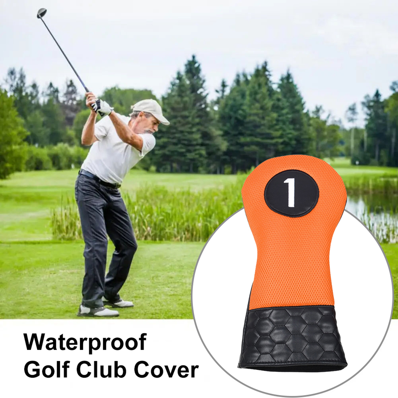 Pinnacle Supreme Golf Club adcover Waterproof Leatr Golf Club Covers for Woods Driver Set of 4 Premium Golf cessories for Fairway Hybrids Durable Stylish Design Easy to Clean Golf adcover. 