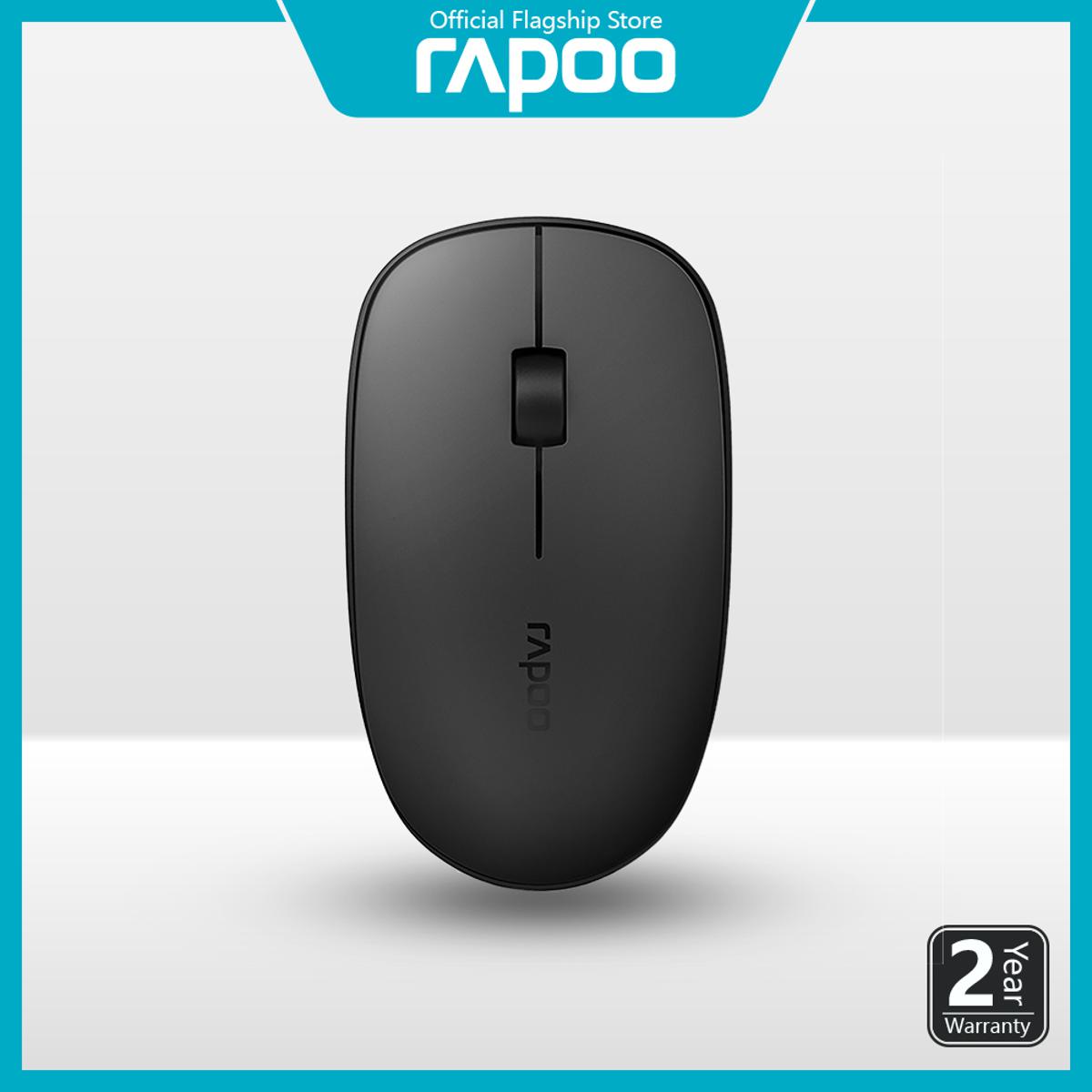 Rapoo M200 Silent Click Multi-mode Wireless Mouse Switch between Bluetooth 3.0, 4.0 and 2.4G 1300DPI tracking engine Up to 9 months battery life. 
