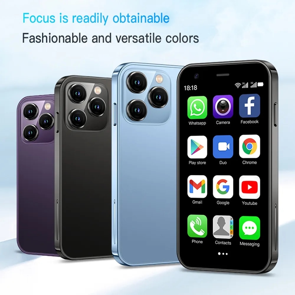 New Mini Android 8.1 Smart Phone 3.0inch Display 2GB RAM 16GB ROM Dual SIM Standby Play Store WIFI Bluetooth 3G Little Phone. 