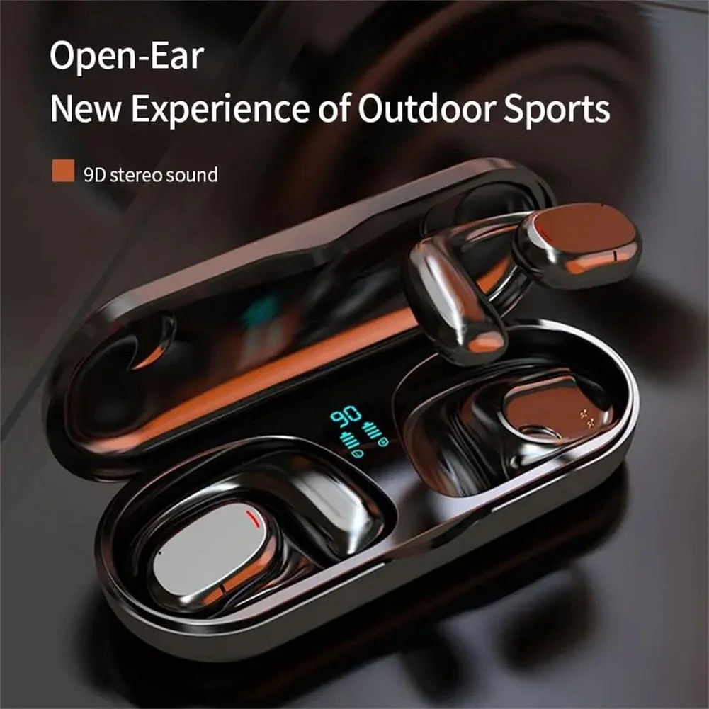 JS270 Wireless Headphones Bone Conduction Waterproof Open Ear Hanging Earbuds Noise Canceling Stereo Bluetooth 5.3 Earphone. 