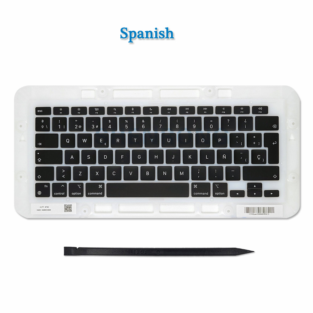 Laptop A2337 AZERTY Keys Keycaps US*French*Russian*Spanish... For Macbook Air Retina 13 M1 A2337 Key Cap Keyboard 2020 EMC 3598. 