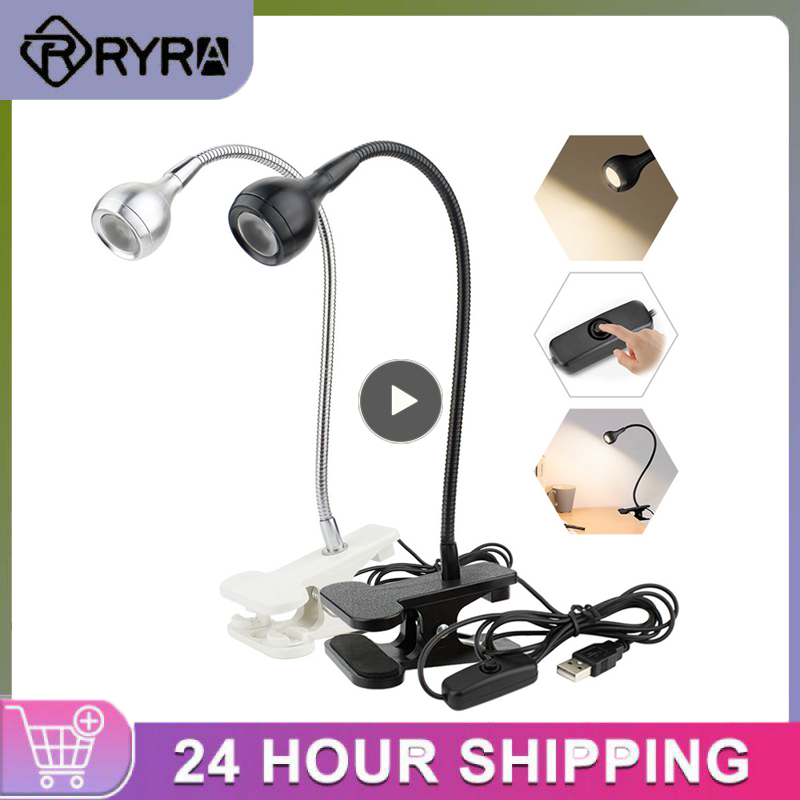 1PCS Adjustable Goosenecks Clip On USB LED Lamp Music Stand And Book Reading Lights USB Reading Night Light Book Lights New