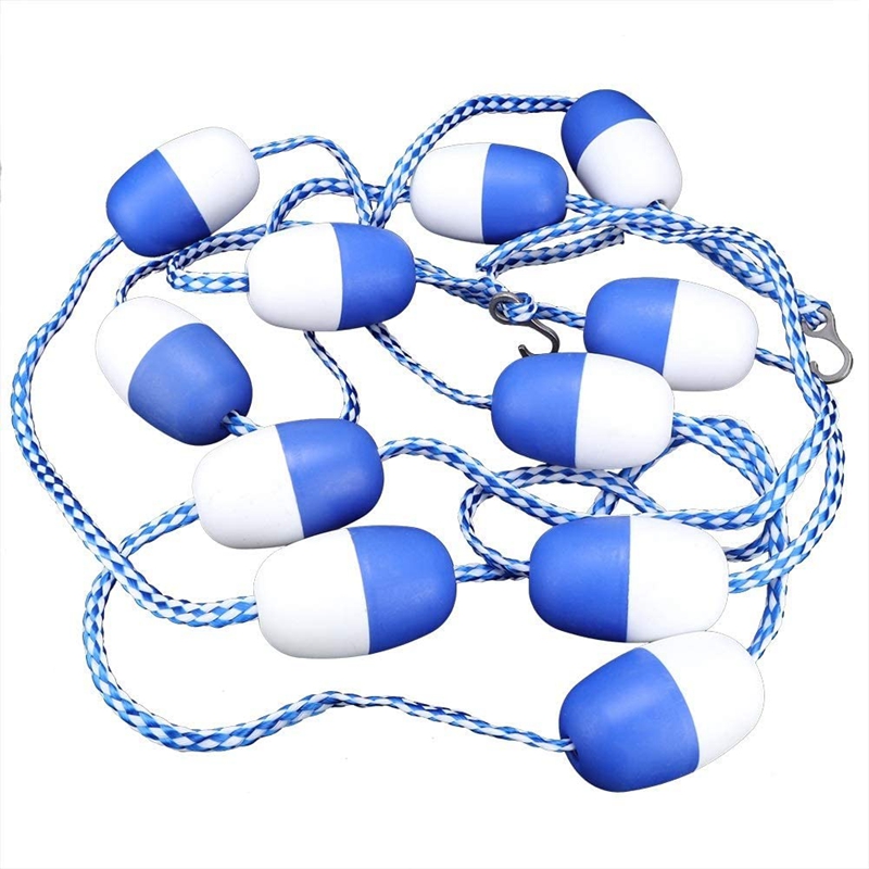 JAERBEE 11 Balls Safety Float Line-5M Swimming Pool Safety Separation Rope Float Rope Lane Line Swimming Pool Equipment. 