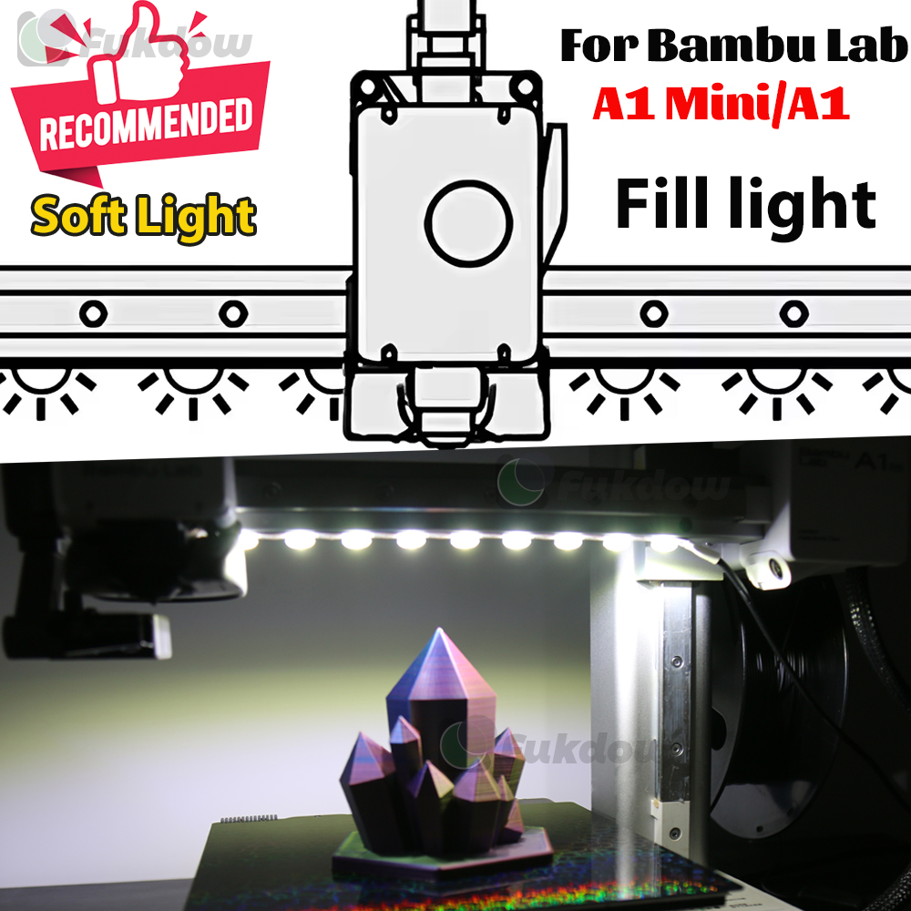 For Bambu lab A1 mini Light Led strip High temperature resistance Super bright Bambu lab a1 Led 3D printer accessories