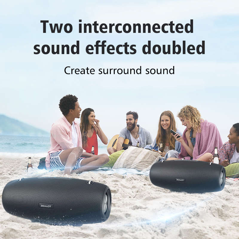 Zealot S67 Wireless Speaker WithShoulder Strap,Outdoor,Waterproof,Portable Speaker with Loud Stero and Booming Bass,40H Playtime. 