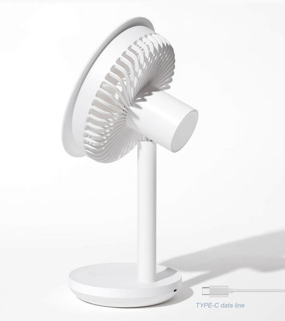 Xiaomi SOLOVE F5 Portable Desktop Fan Electric USB Rechargable Rotatable 3 Speed Small Volume Long Battery Life 4000mAh Batteries. 
