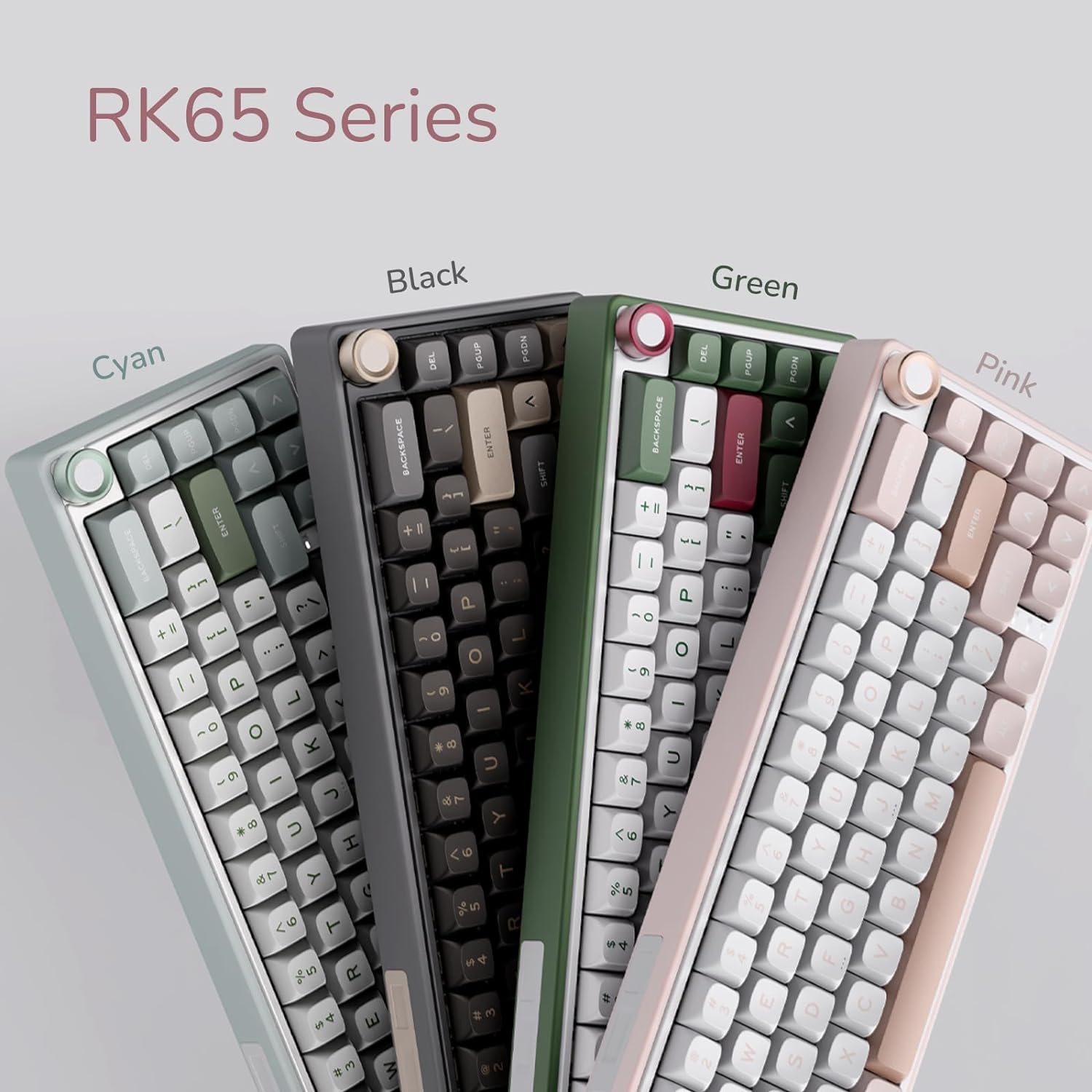 ROYAL KLUDGE RK R65 Gasket RGB Hot swappable Wired-knob Style Mechanical keyboard II plug and play with computer or xbox or console. 